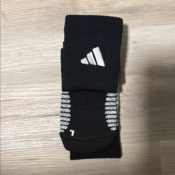 Adidas Black and White Cushioned Crew Socks - Picture 4 of 4